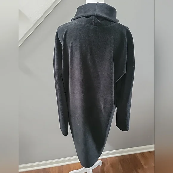 PureJill J.Jill Black Long Sleeve Corduroy Turtle Neck Sweater Dress Size Large - Picture 4 of 6